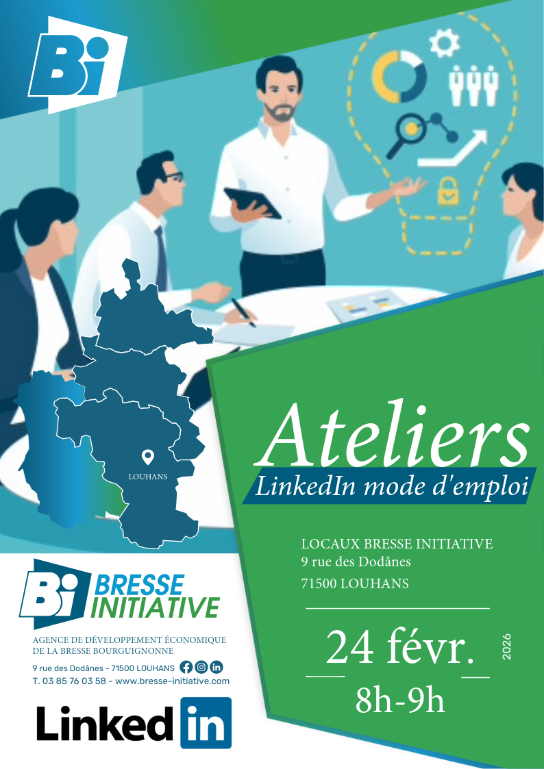 Atelier LinkedIn organisé par Bresse Initiative